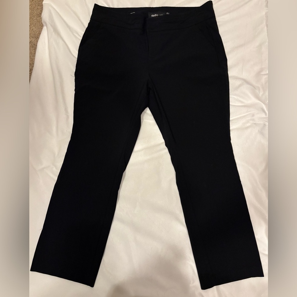 Torrid Black Straight Leg Pants with Stretch Waistband